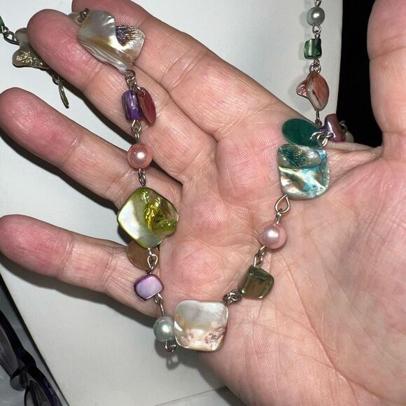 Vintage Boho‎ Continuous Strand (Shown Double) of Various Shell and Beads - Picture 5 of 6